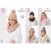 King Cole Ladies Rosarium Mega Chunky Knitting Pattern Easy Knit