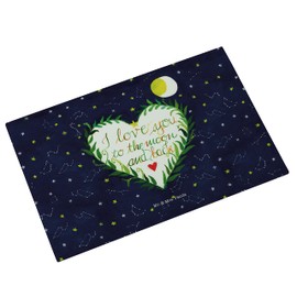 Mr. & Mrs. Panda Medium Glass Chopping Board Love u to The Moon & Back - Gift, Summer Decoration, Nature, Saying Wedding Anniversary, Moon, Adventure,