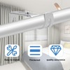 4 Pcs Curtain Pole Brackets Heavy Duty Adjustable for 25mm