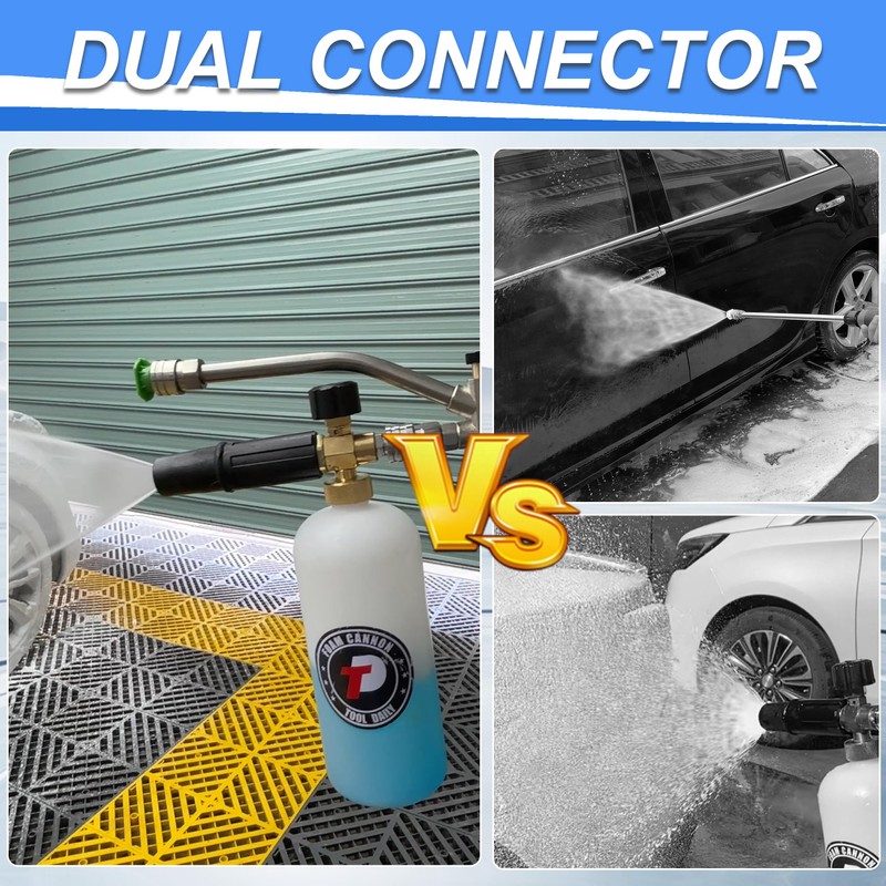 Tool Daily Foam Cannon with Dual Connector Accessory, 1/4 Inch