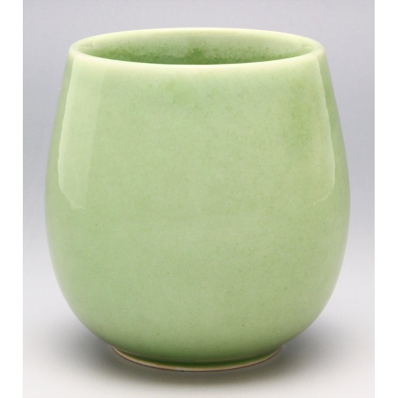 Mino Ware K11213 Feng Shui Daruma Sushi Teacup Green (Talented