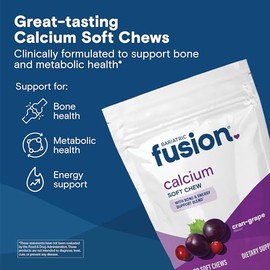 Bariatric Fusion- Citrato de Calcio y Masticable Blando Energtico  Vitamina Baritrica  Arndano y Uva  Sin Azcar  Suplemento Baritrico  Vitamina...    