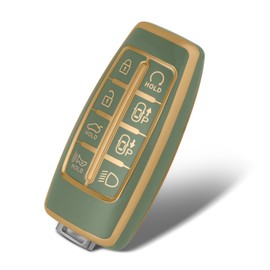 WORCAS for Hyundai 8 Button Key Fob Cover, TPU Smart Key Fob Case Compatible with Genesis GV70 GV80 GV90 G70 G80 G90(Green)