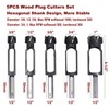SICWOOD 5PCS Wood Plug Cutters Set, Wood Tenon Maker Dowel