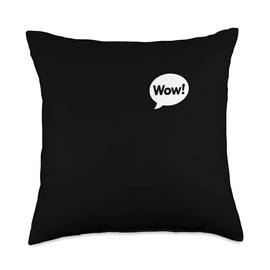 Wow! Comic Speech Bubble Throw Pillow