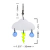 Lightweight Thunder Lightning Bolt Rain Cloud Dangle Earrings with Stainless