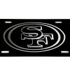 BLVD Silver Engraved San Francisco 49er's Car Tag Diamond Etched