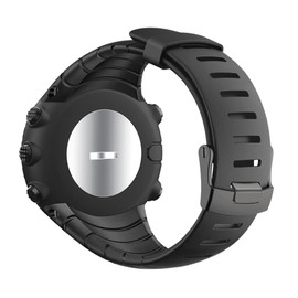 SENCATO Watch Bands Compatible with Suunto Core, Classic Soft Rubber Replacement Wrist Strap for Suunto Core Smart Watch（A/B Style Available Select） Black