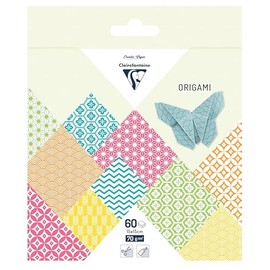 Clairefontaine 95635C - Pack of 16 Sheets of Origami Paper 70 g/m², 15 x 15 cm, Summer, 1 Pack