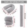 PG6 Twist Memory Foam Travel Pillow for Neck, Chin, Lumbar