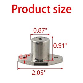 2PCS Silver Drawer Lock with Keys Hardware Furniture Cabinet Lock with 8/9" Length Cylinder Cam for Home and Office,Security Cabinet Lock with Key Alike,Zinc Alloy Office Desk Drawer Locks