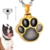 IN SELECT Gold Paw Locket Memorial Cremation Urn Necklace for