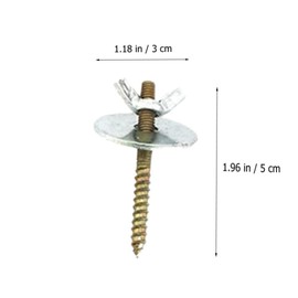 THJOPOKEEL 12 Set Bird Cage Feeder Stand Perches Accessories Hardware - 12pcs Wing Nut 12pcs Set Screw and 12pcs Flat Washer Hamster Board Pole Fixing Breeding Box Screws