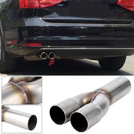 Exhaust Merge Collector, Stainless Steel Dual 1.5'' ID Inlet Single 1.75'' OD Outlet Exhaust Merge Collector.-for motorcycle 2 into 1 collector 1.5 merge collector merge collector 2-1 exhaust co
