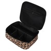 2pcs Leopard Print Makeup Bag Waterproof Multifunction Large Capacity Leopard