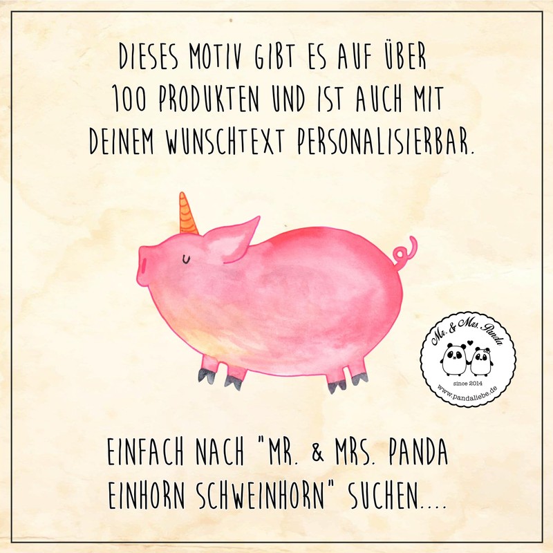 Mr. & Mrs. Panda Square Coasters Unicorn Pig Horn -