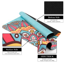 jooeer Pilates Reformer Mat Non Slip Portable Yoga Workout Accessories Home Gym Exercise Machine Equipment Cover Pad, Sweat Absorbent, Foldable, Hygienic, 96x56cm Green JE88010GN