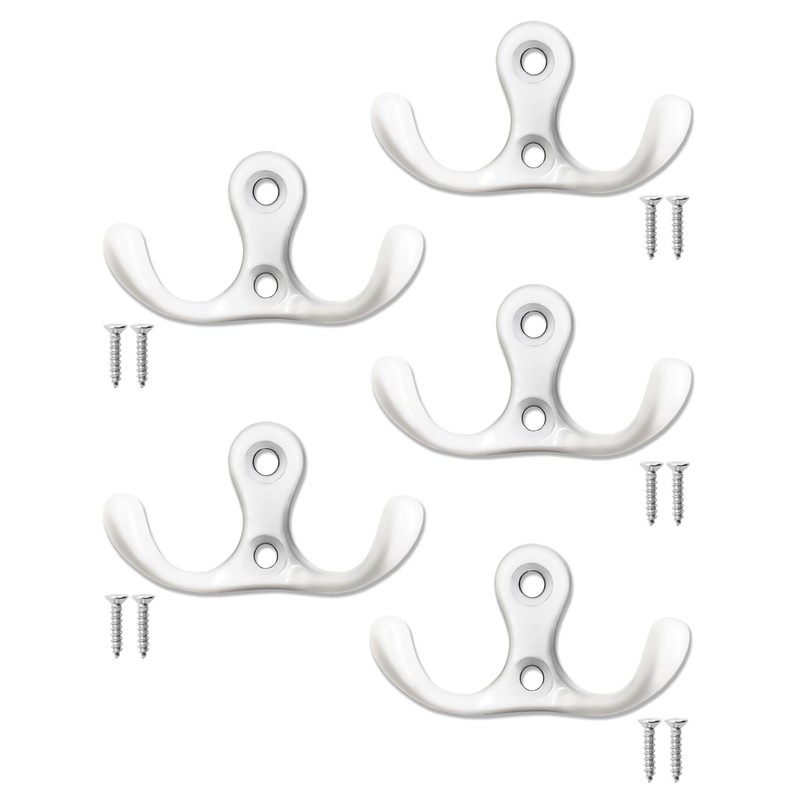 Fuxxer® 5 x Classic Double Hooks, Towel Hooks, 52 x