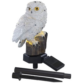 Lunartec LED Solar Lighting: Solar Owl Light with Warm White LEDs and Ground Stake, IP44 (Garden Lighting, Solar Light, Owls)