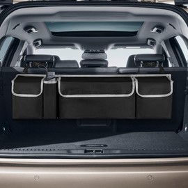szyuchen Car Trunk Organizer Storage Bag for Toyota RAV4 Honda CRV/CR-V HRV/HR-V Pilot Passport Odyssey LX EX EX-L Navi Hybrid Sport Touring accessories, Waterproof Hanging Collapsible Backseat Bag