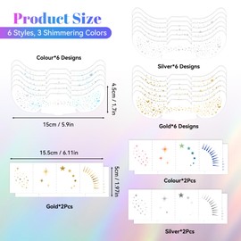 RoyalChic Pack of 24 Glitter Freckles Tattoo, Temporary Freckles