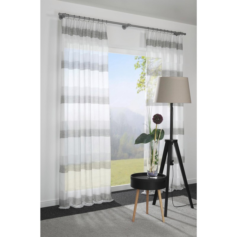 GARDINIA Industrial Home Series End Caps for Curtain Rods with