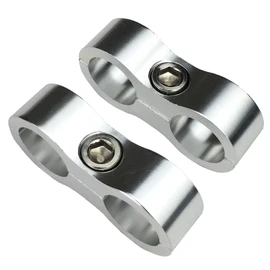4AN Nylon/Steel Braided Billet Aluminum Hose Turbo Separator 7/16 inch ID Clamp Pliers Tools 11mm ID Silver Dual Oil Fuel Water Line Adapter Fitting, Pack of 2