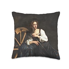 Saint Catherine Of Alexandria Throw Pillow