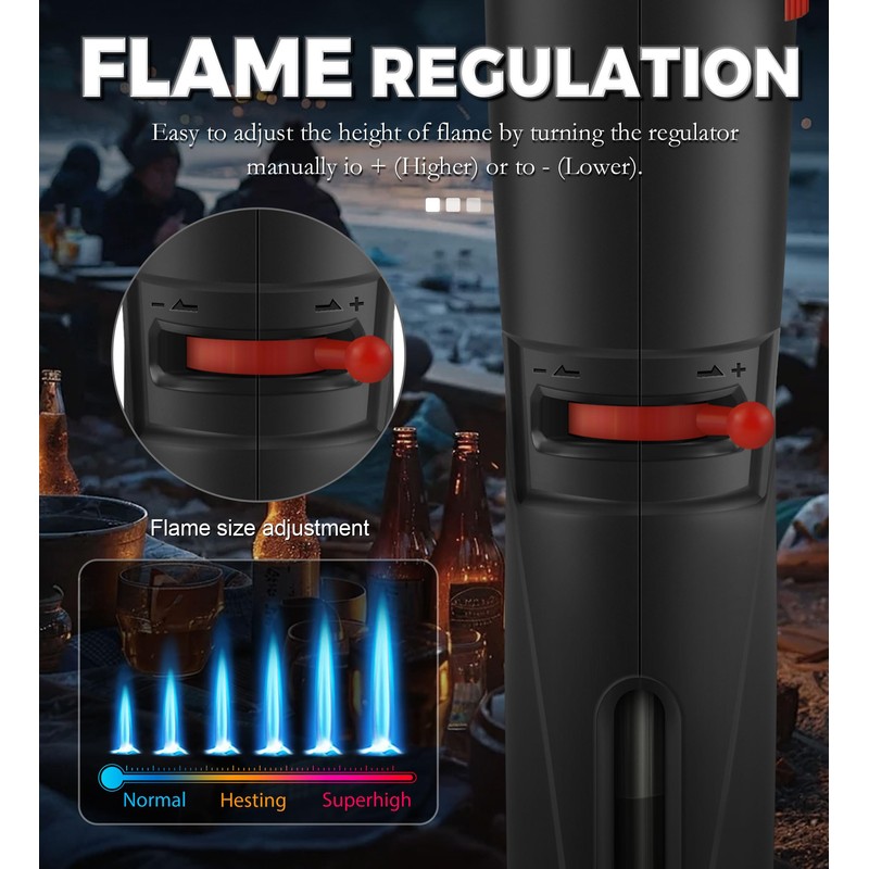 Samniu 4 Pack of Butane Torch Lighter, Windproof & Refillable,