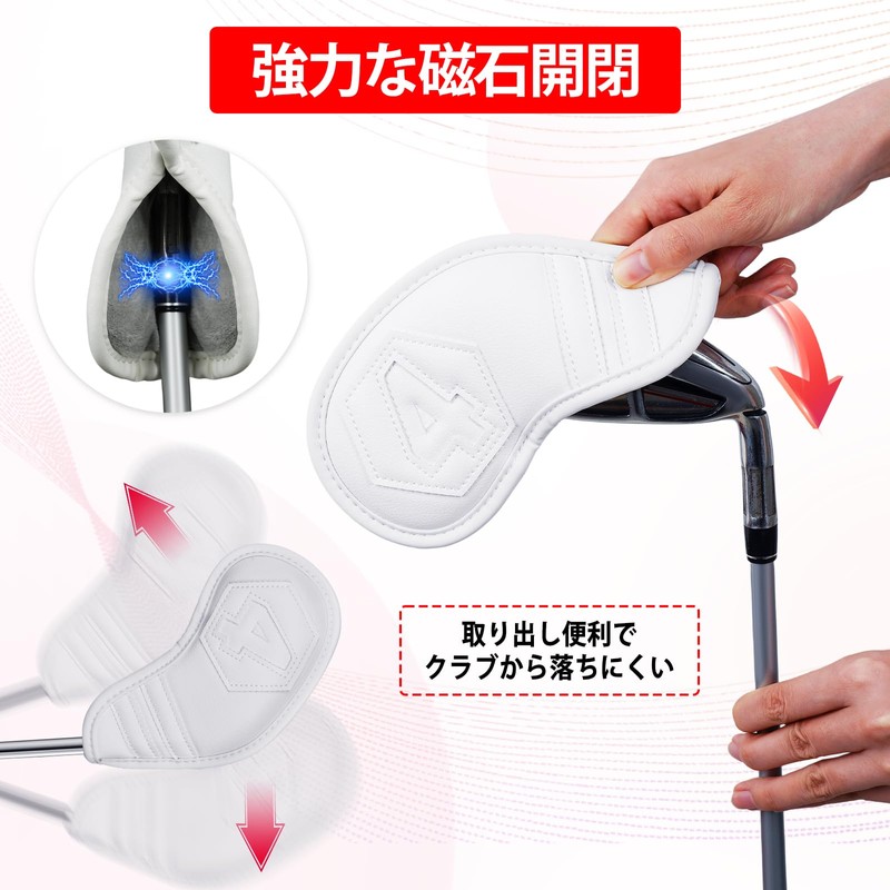 Golf Iron Cover Magnetic Wedge Cover Club Head Cover Set