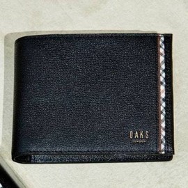Daks (신세계센텀점)DBWA5E443BK 25SS반지갑WARREN워렌 블랙 체크패턴 라인 포인트 (DB Shinsegae Centum City) DBWA5E443BK 25SS Wallet WARREN Black Check Pattern Line Point