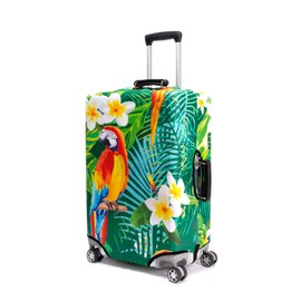 Periea Luggage Covers for Suitcases – Suitcase Cover – Premium Elasticated Material – Small, Medium, Large or Extra Large (Small, Tropical Parrot)