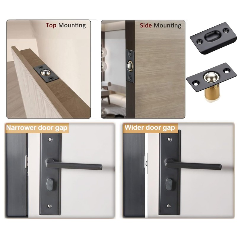 Litensh 4pcs Adjustable Cabinet Door Ball Catch, Stainless Steel Ball