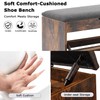 Shoe Storage Bench with Flip Drawers & Lift Top Storage
