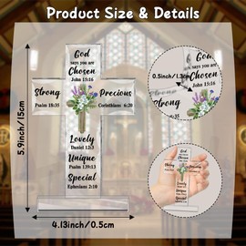 Catholic Gifts Baptism Gifts Acrylic Cross Christening Decorations Baptism Gifts for Girls Religious Gifts for Women Baptism Gifts for Boys Confirmation Gifts for Boys Catholic Gifts For Women