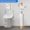 RUMOSE Toilet Paper Holder Stand for Floor, Brushed Gold Adjustable