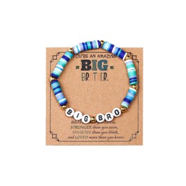 SCRDPRAD Big Sister Bracelets Big Bro Bracelets for Women Men Birthday Valentines Day Gifts Bracelets Sister Jewelry (Big Bro Bracelet)