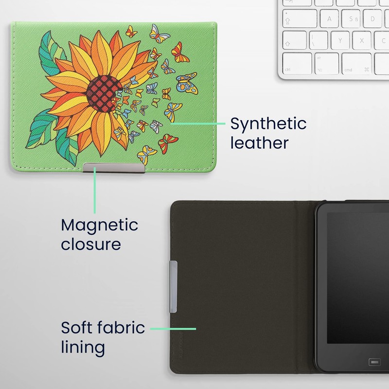 kwmobile Flip Case Compatible with Tolino Vision 1/2/3/4 HD Case