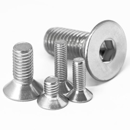 PRIOstahl Senkkopfschrauben mit Innensechskant Vollgewindeschrauben Senkschrauben - 50 Stück Größe: M12 x 30mm DIN7991 IS010642-A2-070 Schrauben für Maschinenbau Möbelbau Rostfrei aus Edelstahl V2A