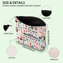 FOTAP Toronto Canada Trip Makeup Bag Toronto Souvenirs Gift Toronto Canadian Travel Bag Toronto Vocation Gifts Toronto Honeymoon Gift (Toronto)