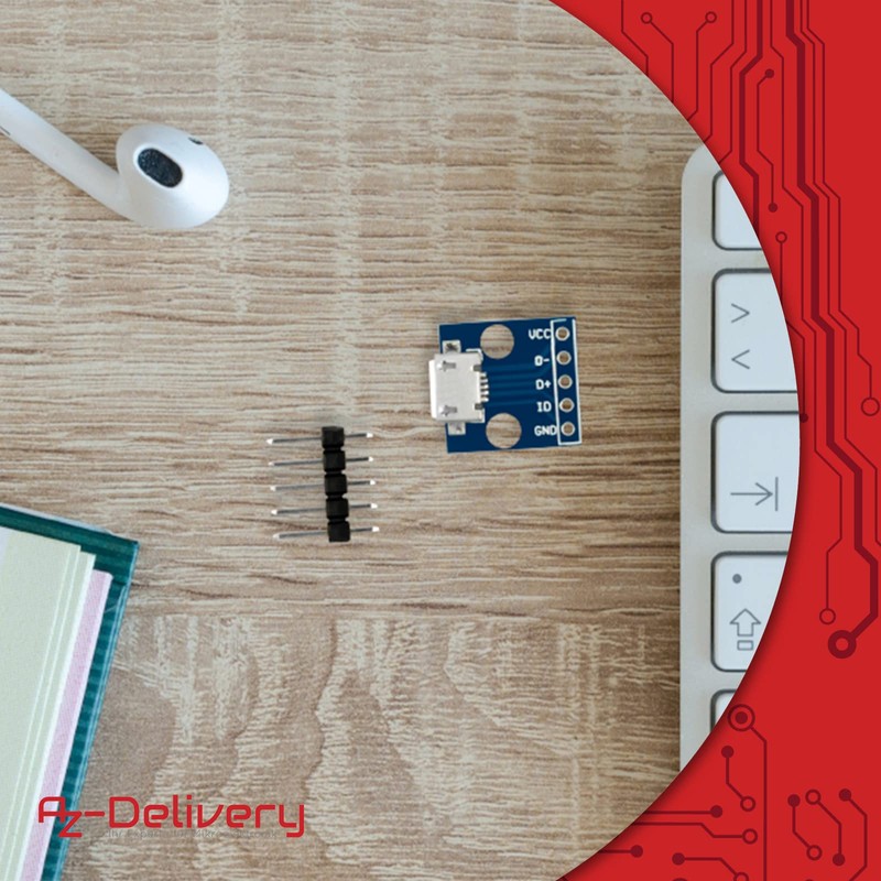 AZDelivery 30 x Micro USB Port Socket | USB Power