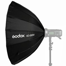 Godox Portable Umbrella Photography Lighting Softbox 33.5'' with Godox Mount for AD400Pro AD300Pro Speedlite Flash Monolight and ML60 ML60Bi LED Video Light (White Inside)