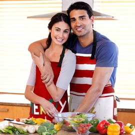 Geetery 10 Pcs Christmas Kitchen Towels Oven Mitt and Pot Holder Apron Set Christmas Tree Cotton Kitchen Set Mitten Gloves Potholders Aprons Towels for Kitchen Cooking(Red Gold,Christmas)