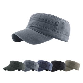 Yutdeng Military Cap Men's Army Cap Flat Baseball Cap Men's Cap Women's Unisex Summer Sports Peaked Cap Baseball Cap Trucker Cap, gray