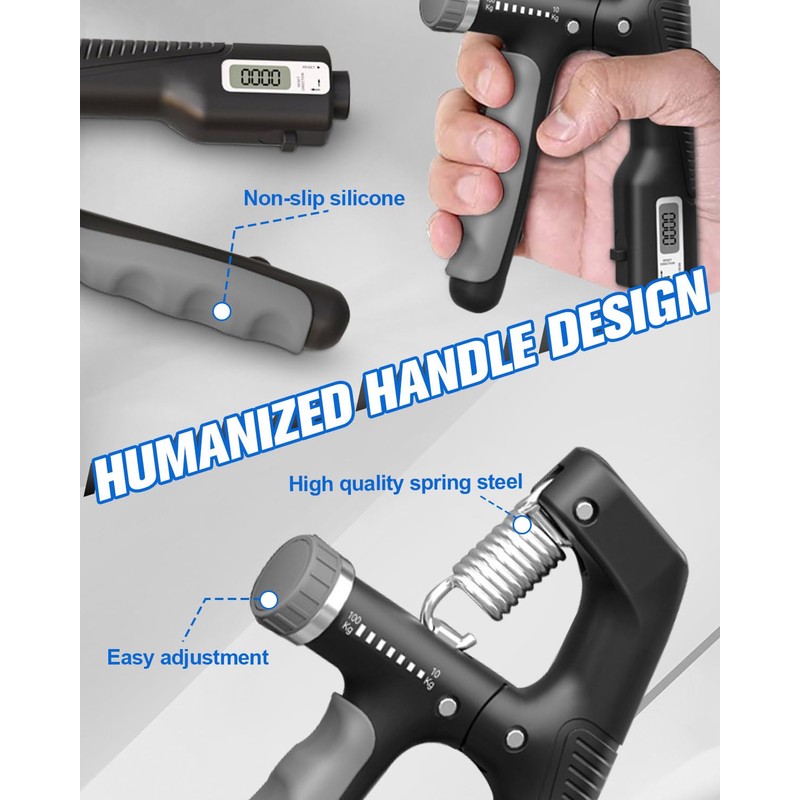 Victoper Grip Strength Trainer Set, 5-in-1 Adjustable Hand Gripper Kit