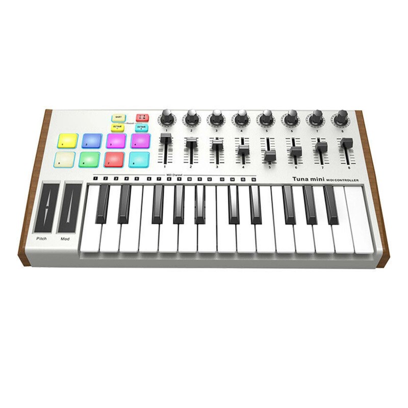 Unbranded 25 Key USB MIDI Keyboard Controller 8 Pads And