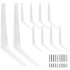 Uenhoy 10 Pack White Shelf Brackets 10 Inch Metal Floating