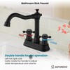 gotonovo 4 Inch Centerset Bathroom Faucet 2 Cross Handles Deck