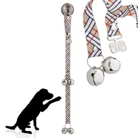 PoochieBells Handcrafted Dog Doorbell for Potty Training – Easy & Quick, Doggie-Safe USA-Made Dog Door Bell with Perfect Sound, Dog Trainer-Recommended for Over 20 Years, London Plaid
