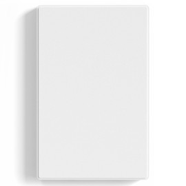 ELEGRP Blank Wall Plate Cover, 1-Gang Screwless Blank Outlet Plate, Mid-Size 4.88" x 3.13" Unbreakable Thermoplastic Blank Faceplate Cover for Unused Outlets/Switches, UL Listed (1 Pack, Matte White)